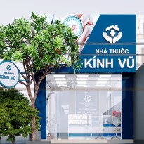 Phương án thiết kế nội thất nhà thuốc kết hợp phòng khám Kính Vũ